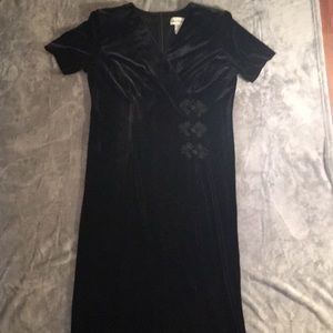 Classic Black Velvet Dress